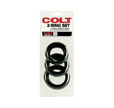 Pierścień-COLT 3 RING SET BLACK